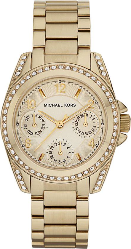 michael kors mk5976 horloge staal goudkleurig 43 mm